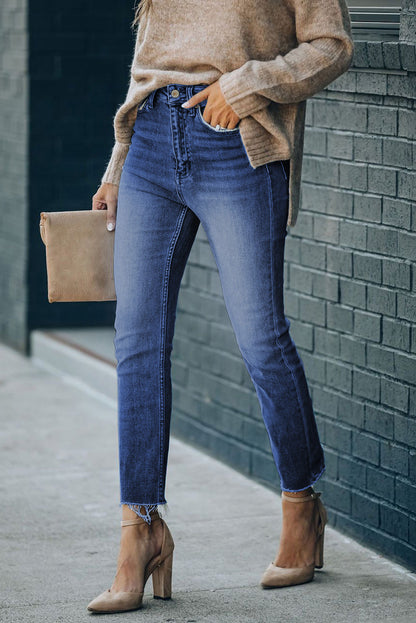 High Waist Ankle Skinny Jeans