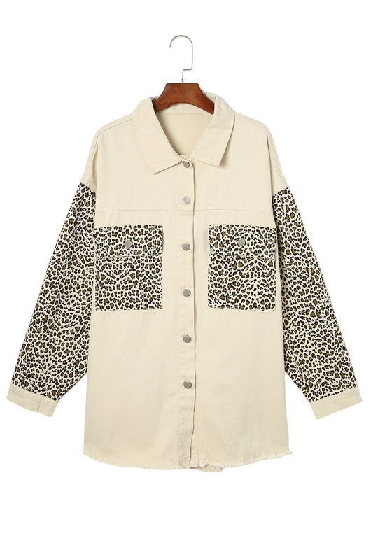 Leopard Denim Jacket