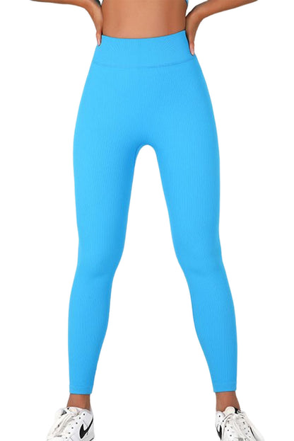 Sky Blue High Waist Athletic Seamless Yoga Pants