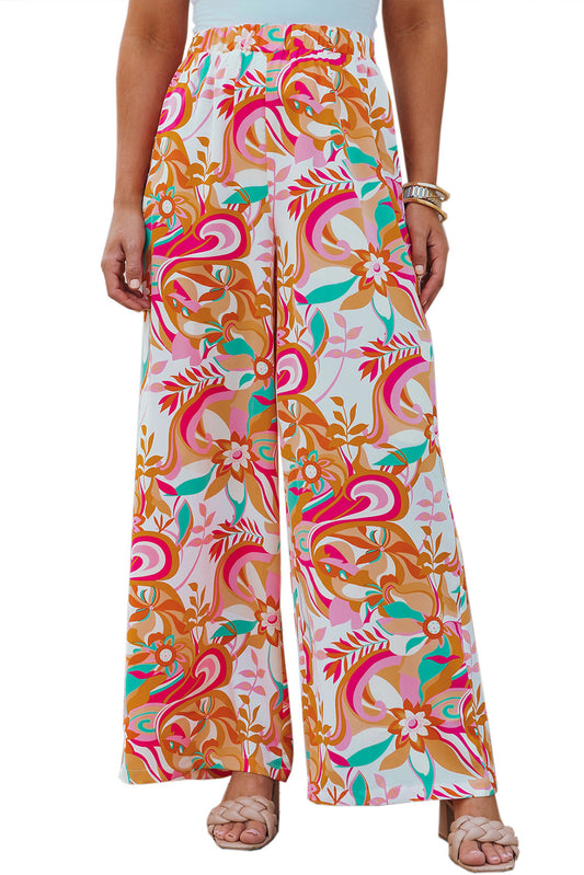  The wide leg style is super flattering for all body types - the breezy fabric and wide leg cut create a beautiful silhouette that puts the waistline and legs in the spotlight! Yup, these pants scream elegance. Material: 100% Polyester.