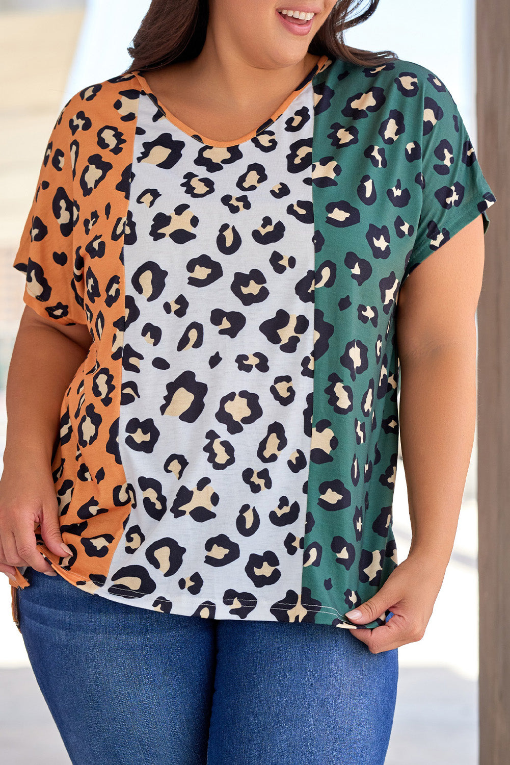 Leopard Contrast T-Shirt