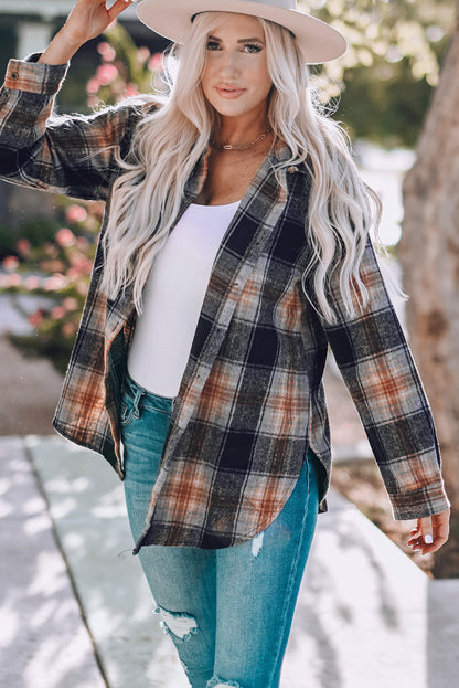 This plaid shacket is an absolute classic! Timeless and oh-so-fashionable, its round hem and slits give it a seriously stylish edge. Plus, it's oversized, so it'll cover ya'll the way down to the booty. Whether you wear it with a tee and pants for a casual 'fit, or throw it on for a night out, you'll be looking 🔥100% Polyester, available in a fashionable Gray or Black.