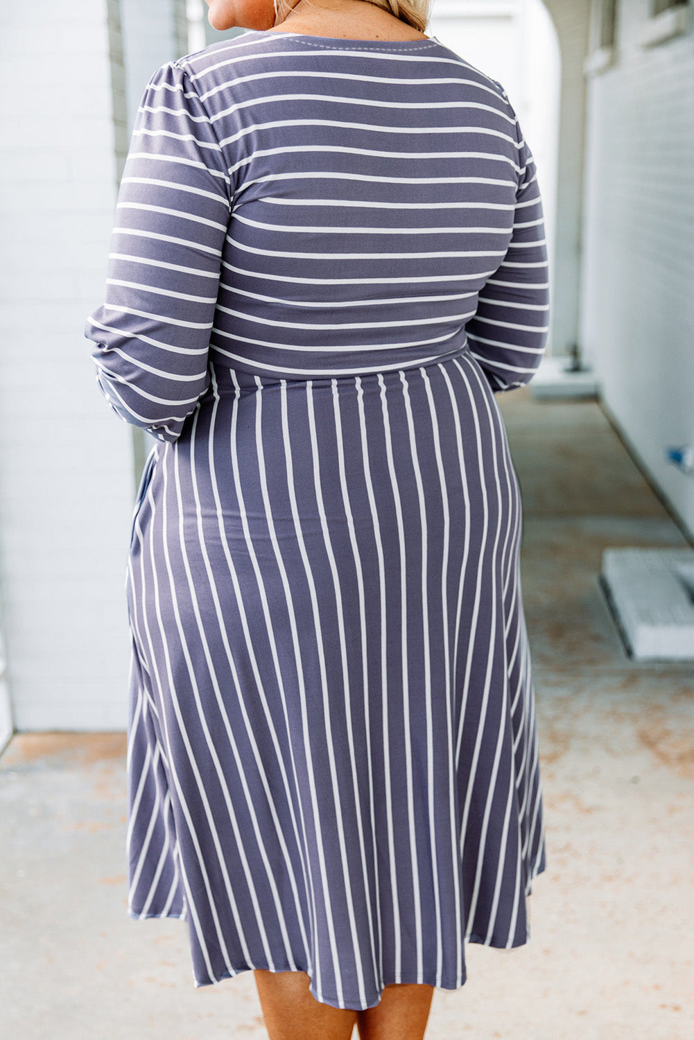 Striped Tie Waist Dress