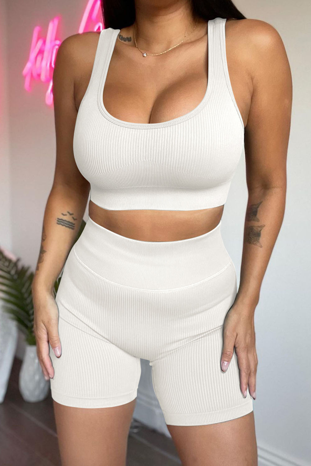 Ribbed Knit Activewear Set