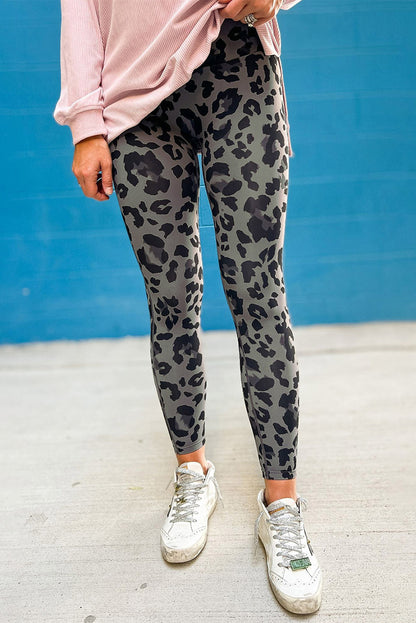 Leggings deportivos con estampado de leopardo