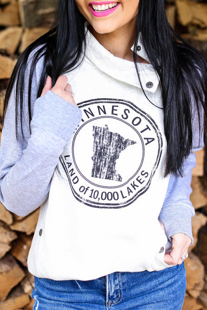 You'll adore this pullover Graphic Sweatshirt - ivory white body, gray sleeves, complete with button detail for a wild western look. It's Moodz Boutique's 'Western Vibez': 62.7% Polyester and 37.3% Cotton!