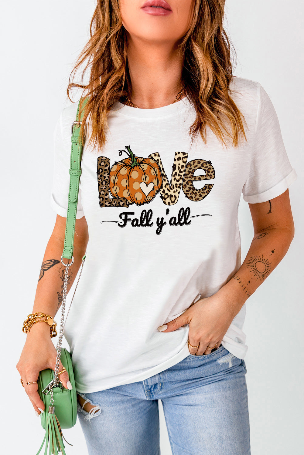 Gráfico de calabaza con estampado de leopardo y amor 