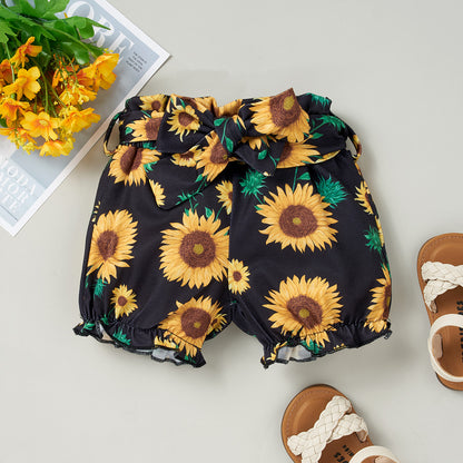 Conjunto de body y pantalón con estampado de girasoles HELLO SUMMER 