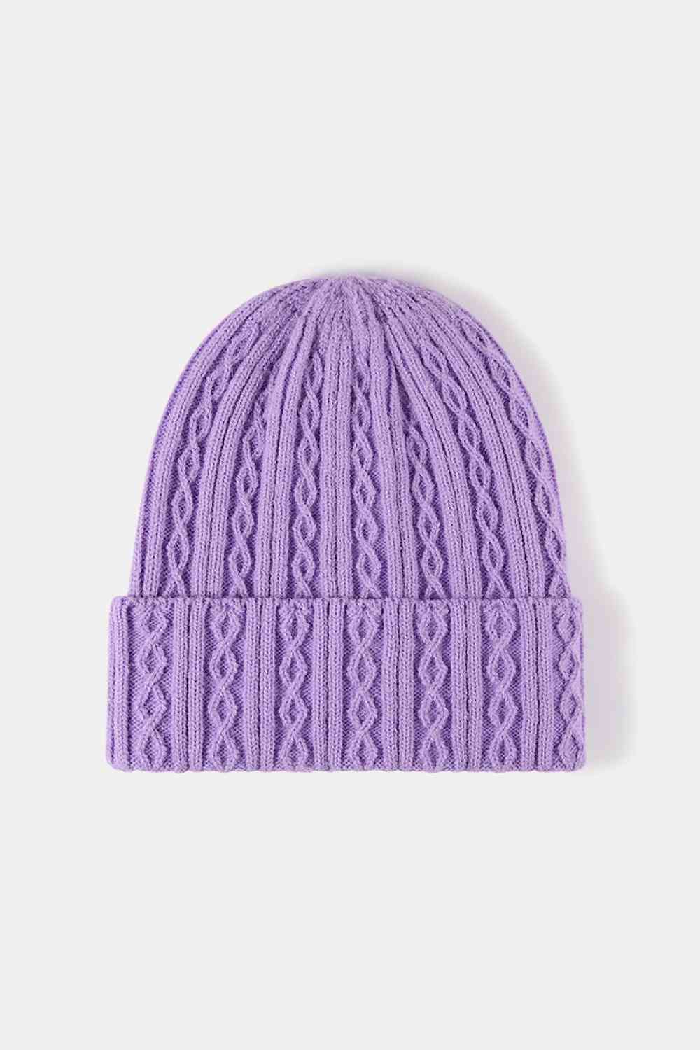 Gorro de punto mixto con puños