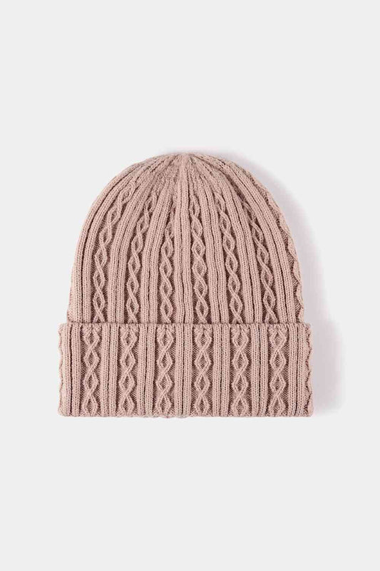 Gorro de punto mixto con puños