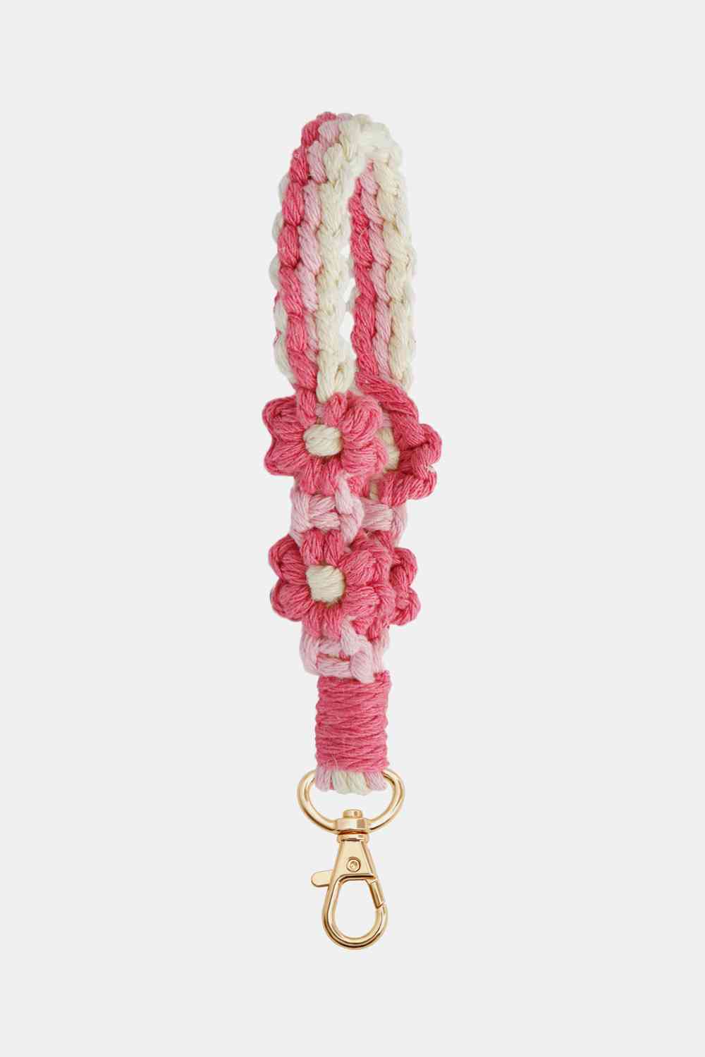 Llavero de pulsera con forma de flor