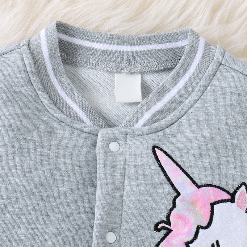 Chaqueta de manga larga con estampado de unicornio