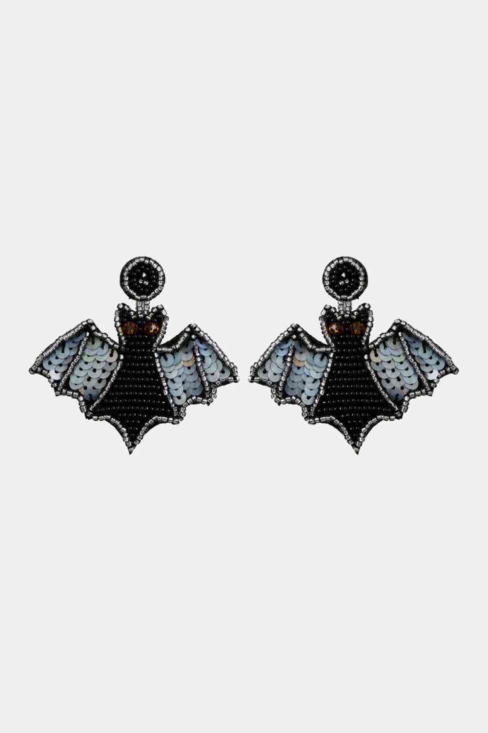 Bat Beaded Dangle Earrings