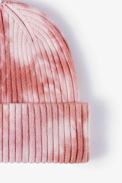 Gorro de canalé con puños y efecto tie-dye