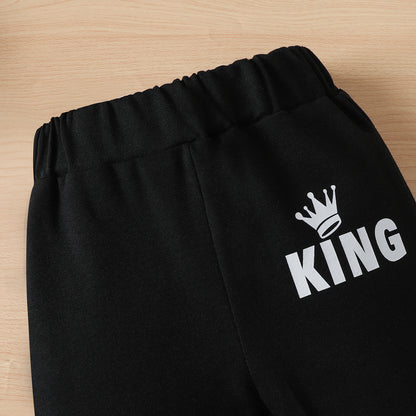 Conjunto de camiseta y pantalón con estampado King