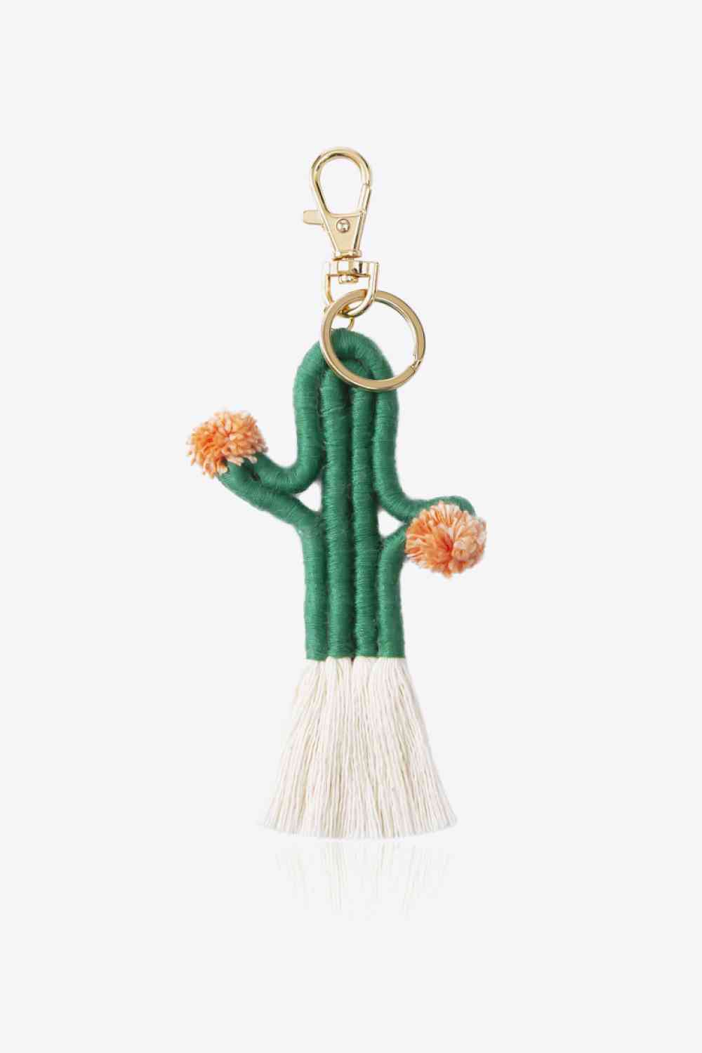 Llavero con flecos de cactus