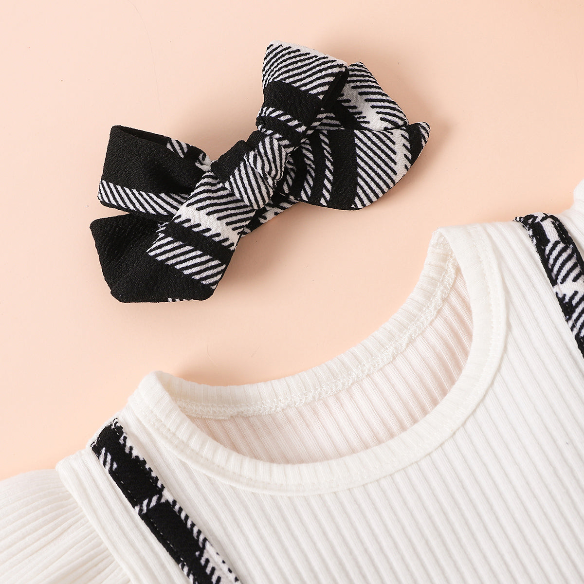 Plaid Print Bow Detail Dress