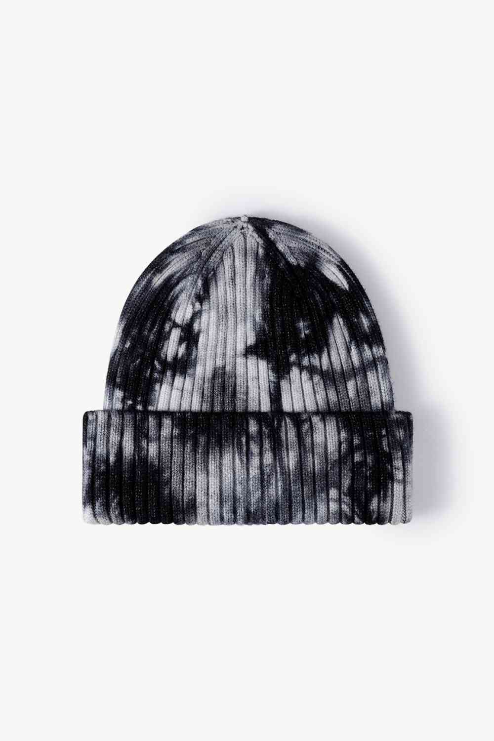 Gorro de canalé con puños y efecto tie-dye