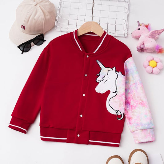 Chaqueta de manga larga con estampado de unicornio