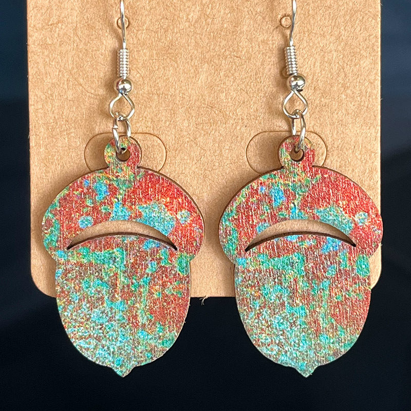 Material: These 2-inch woodies are the perfect fall fashion accessory - fall-chic dangle earrings!