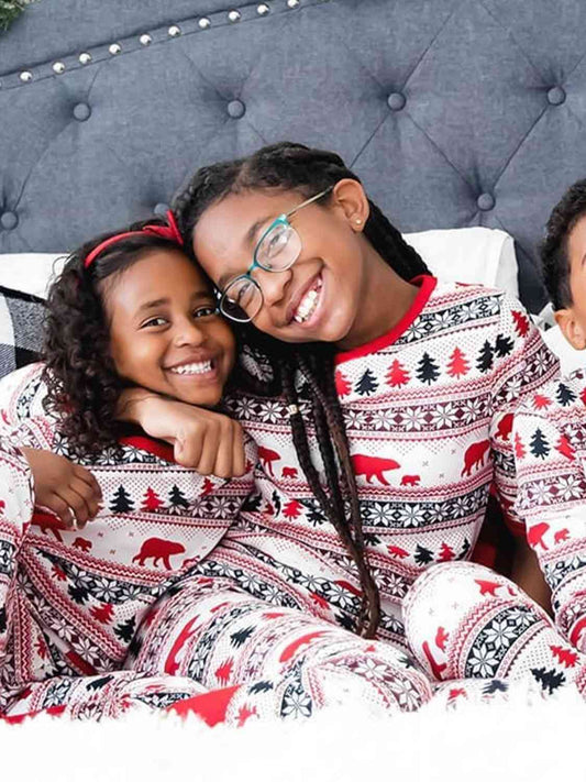 Conjunto de camiseta y pantalón de manga larga navideño