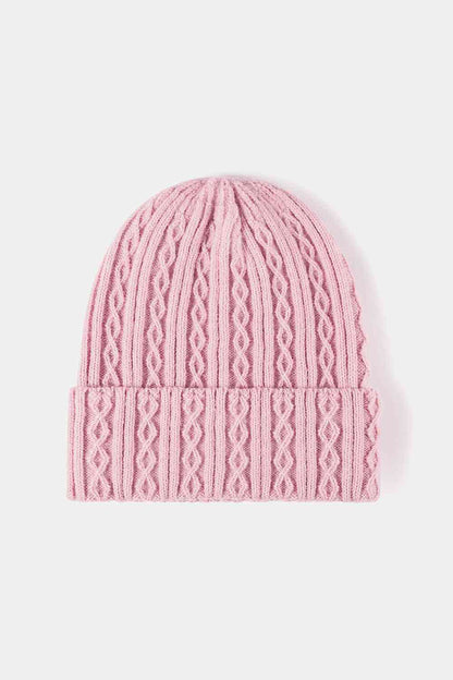 Gorro de punto mixto con puños