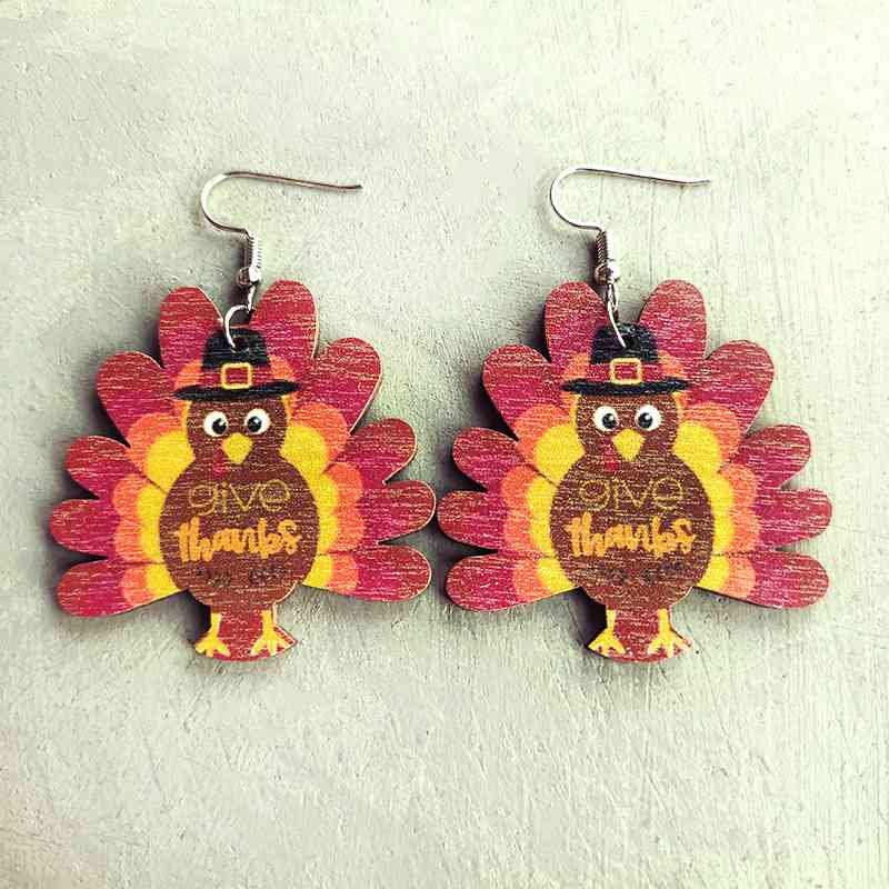 Pendientes colgantes de pavo