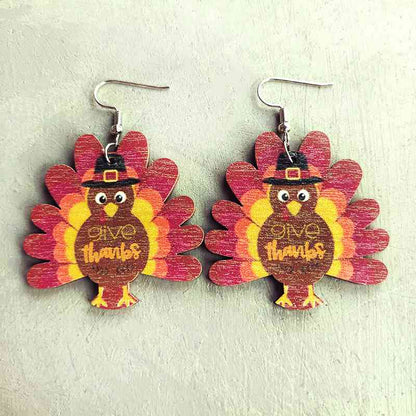 Pendientes colgantes de pavo