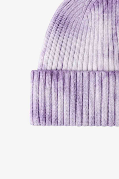 Gorro de canalé con puños y efecto tie-dye