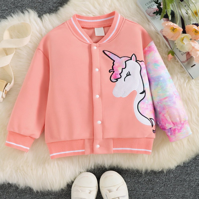 Sport a stunningly unique look with this Peach Long Sleeve Unicorn Jacket! Crafted from 100% polyester for comfort and warmth, it’s the perfect blend of style and durability. Available in toddler and girls sizes!