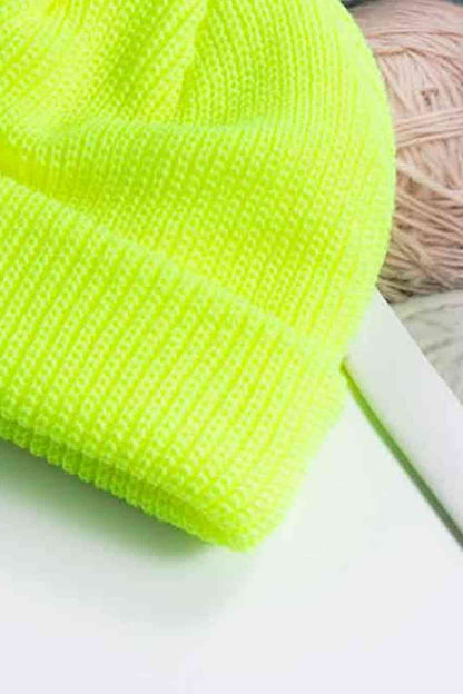 Gorro de punto acanalado con puños cómodos