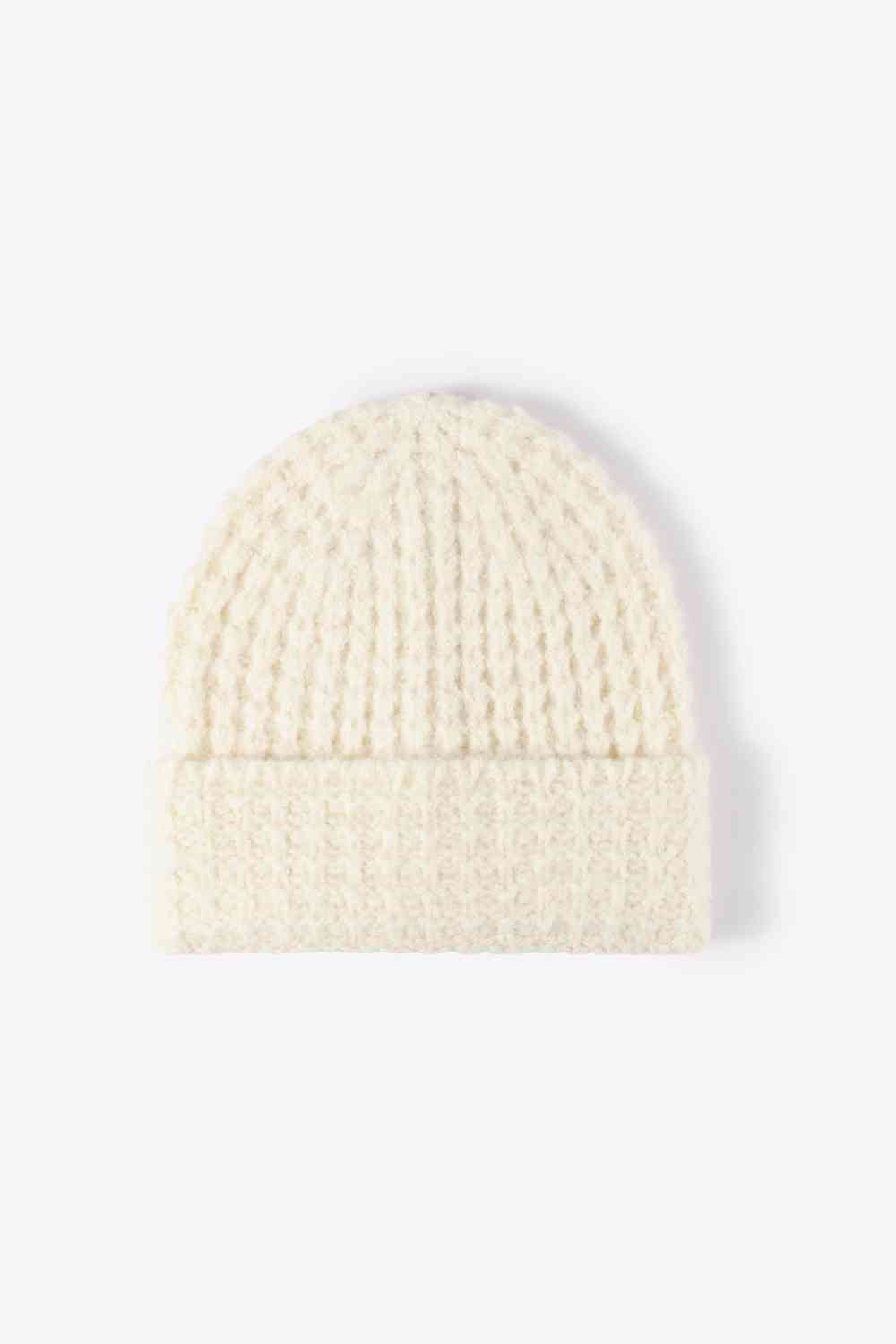 Gorro con puños de punto gofre